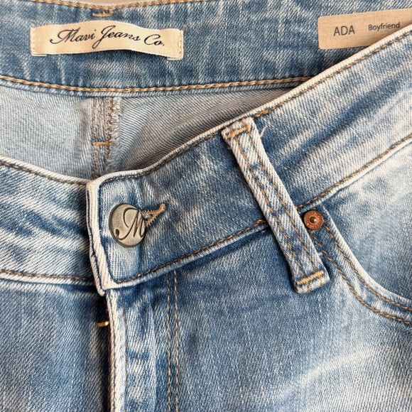 Mavi Jeans Co. ADA Boyfriend Jeans – Size 28/29 (Light Wash, Distressed) - Picture 3 of 5